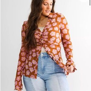 Floral Button-Up Women’s Top